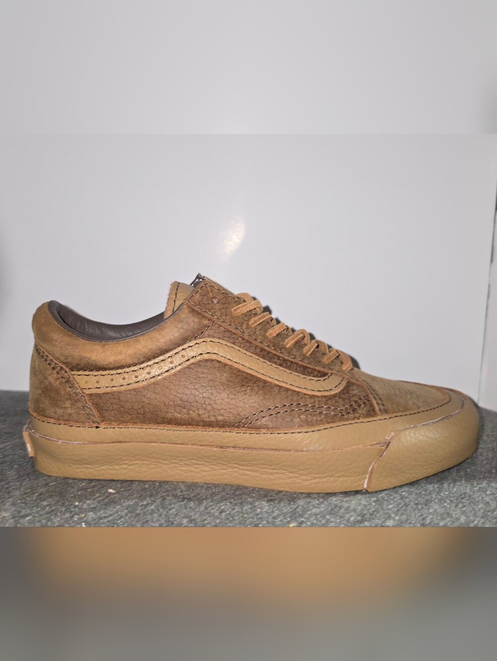 Vans Premium Old Skool Leather ~ Chipmunk Brown | 7M / 8.5W *NWOB